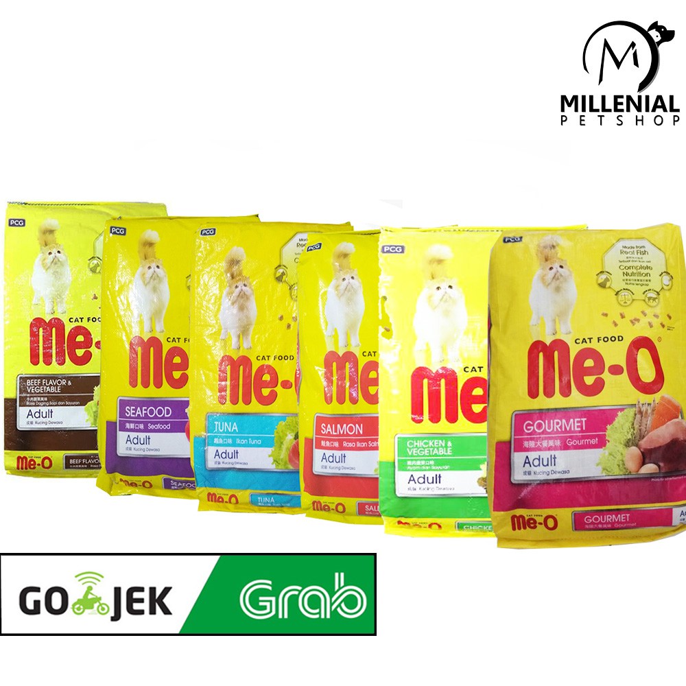 [GOSEND] Makanan Kucing Meo Tuna 7kg Seafood 7 kg Salmon Meo beef &amp; vegetable Karungan  RANDOM