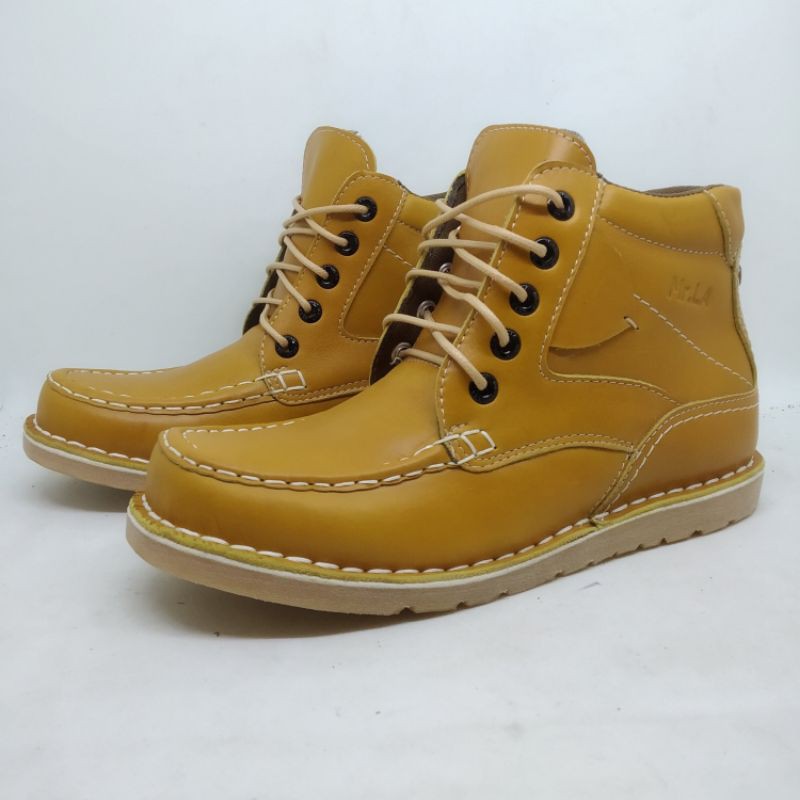 Mr.LA 39-43 9001 LA Series - Sepatu Boot kulit untuk pria