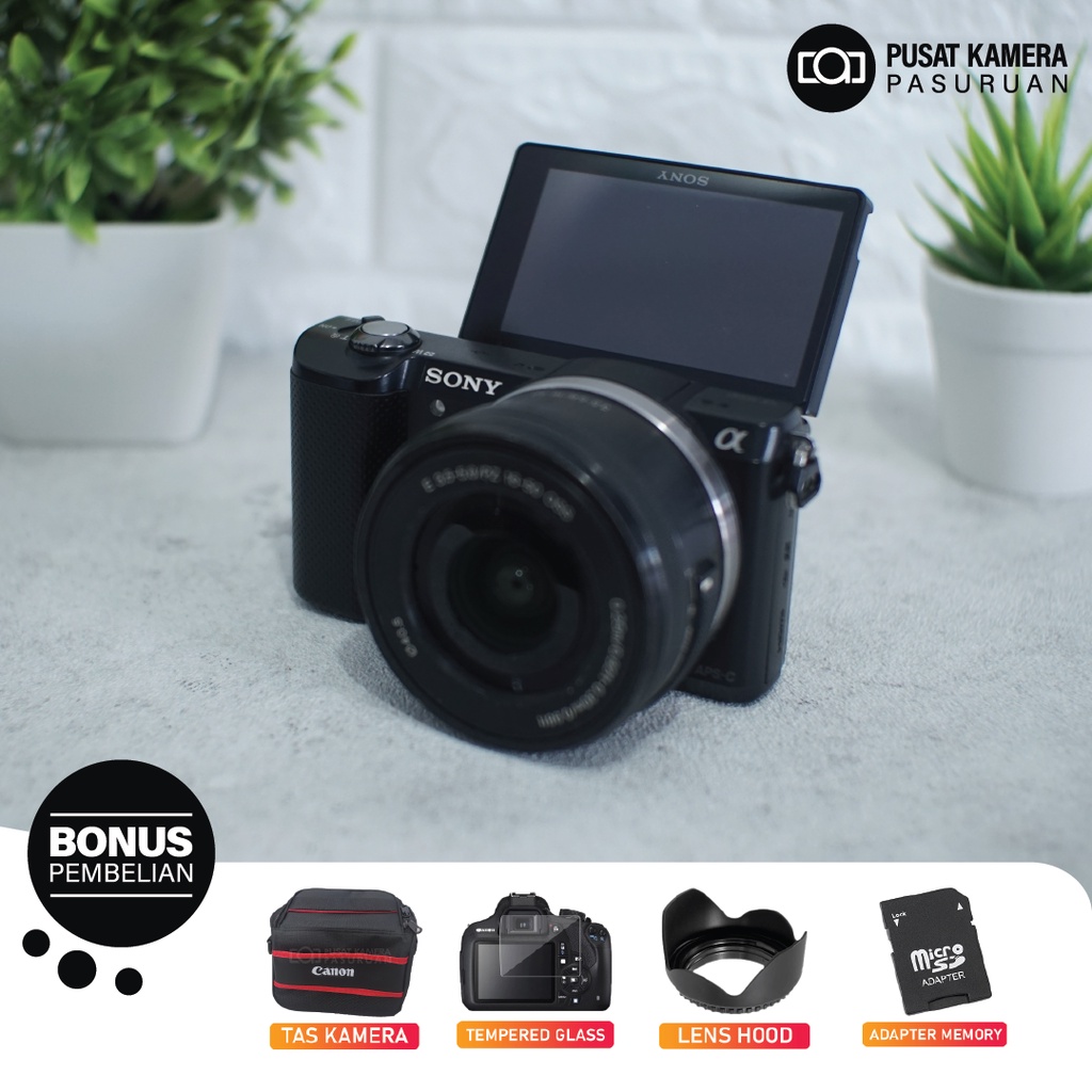 Kamera Sony A5000 Kit Murah Bergaransi - Kamera Mirrorles Vlog setara M10 M100 A5100 XA3 Bekas Secon