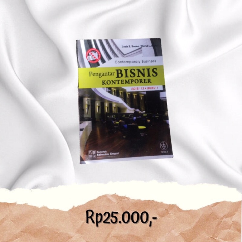 

PENGANTAR BISNIS KONTEMPORER EDISI 13 BUKU 1 LOUIS BONEE