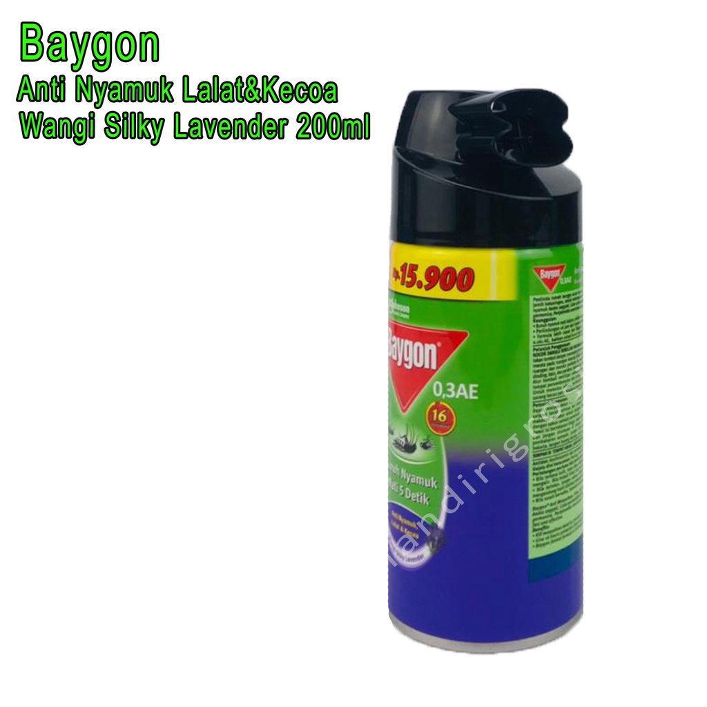 Anti Nyamuk Lalat&amp;Kecoa *Baygon * Wangi Silky Lavender *200ml