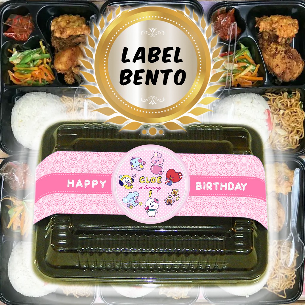 

BT21 - LABEL BENTO / LABEL AQIQAH / LABEL NASI BENTO ULTAH ULANG TAHUN