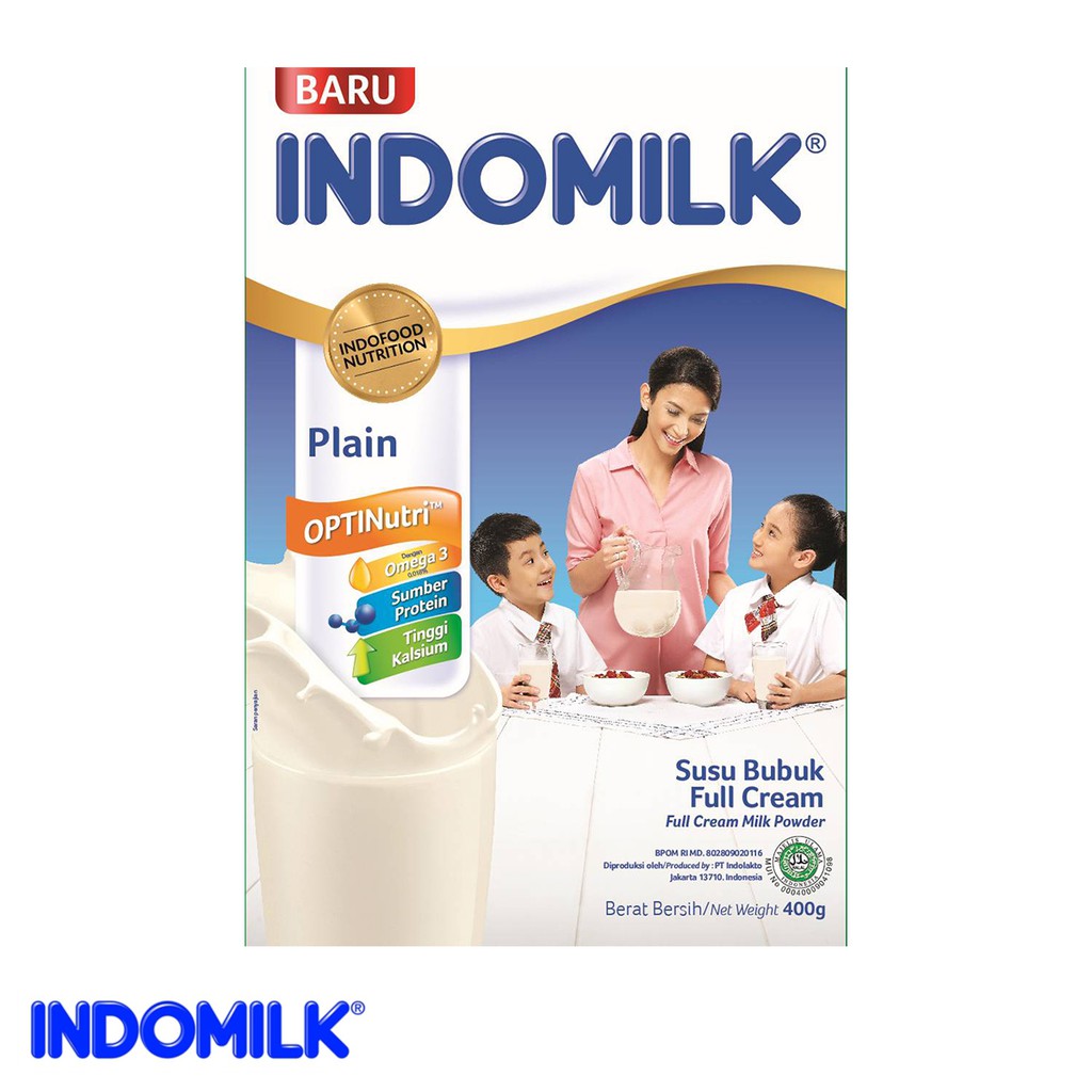 Indomilk Susu Bubuk Full Cream Regular Tawar 400 gr Pcs