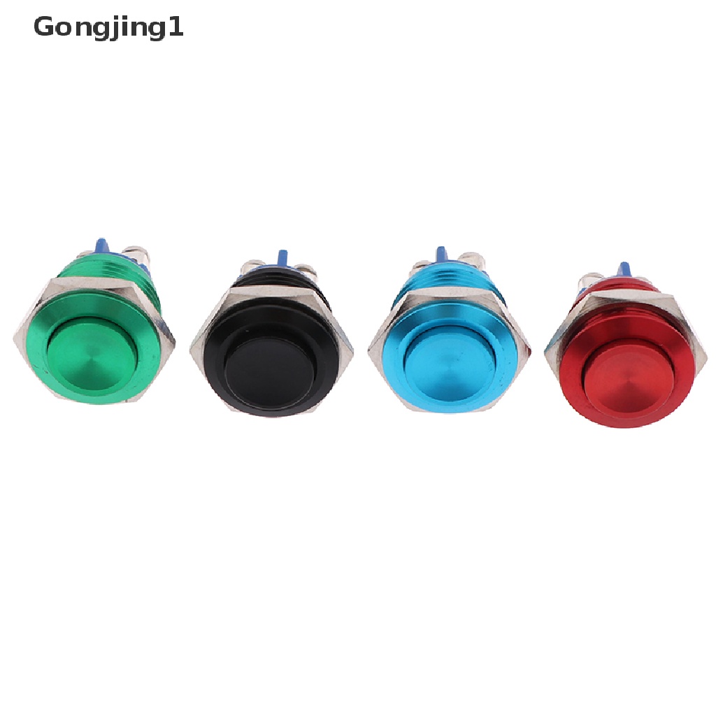 Gongjing 1pc Tombol Tekan Momentary 16mm Anti Air