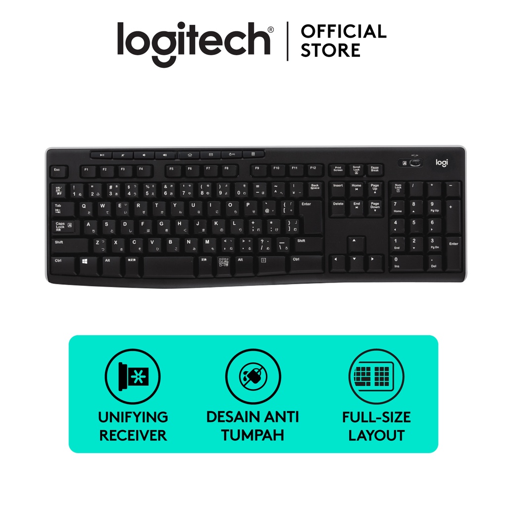 Logitech K270 Keyboard Wireless Full Size