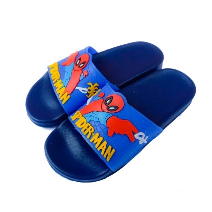 Sandal Selop anak karet Karakter Spiderman