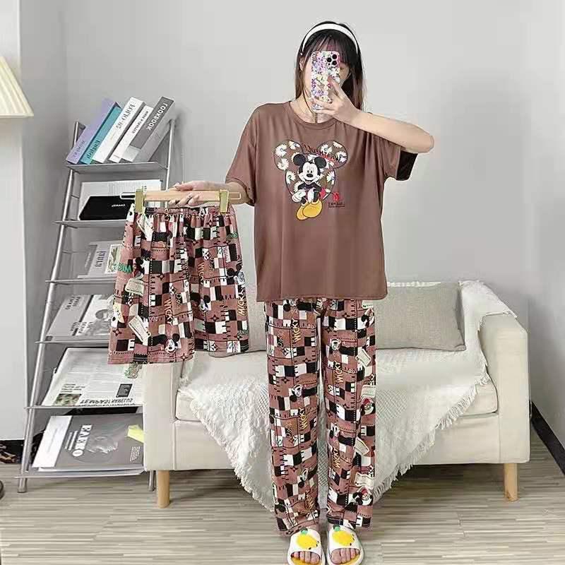 BAJU TIDUR WANITA IMPORT 2 CELANA - BAJU TIDUR BAHAN SPANDEX DENGAN 2 CELANA