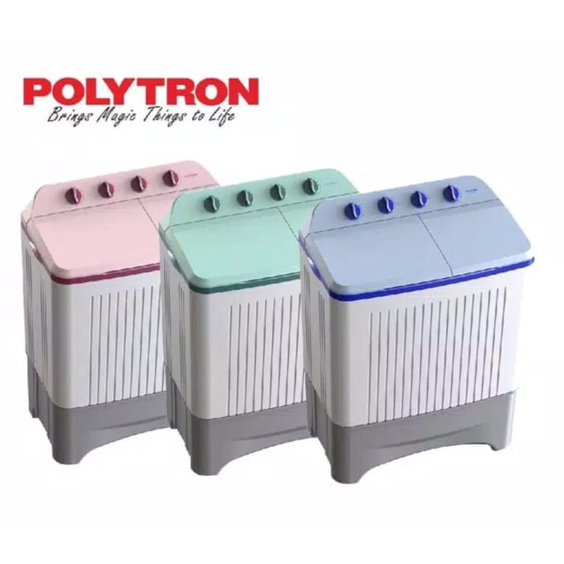 Polytron mesin cuci 2 tabung 9 kg PWM 9366H