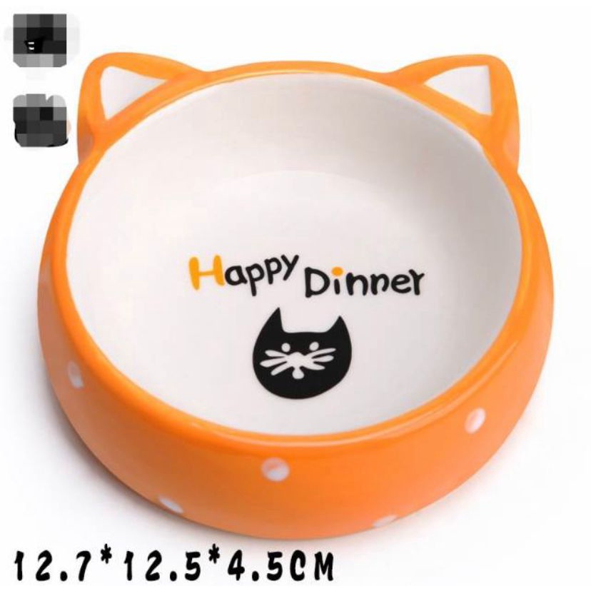 Piring Tempat Makan Kucing Anjing Bahan Keramik