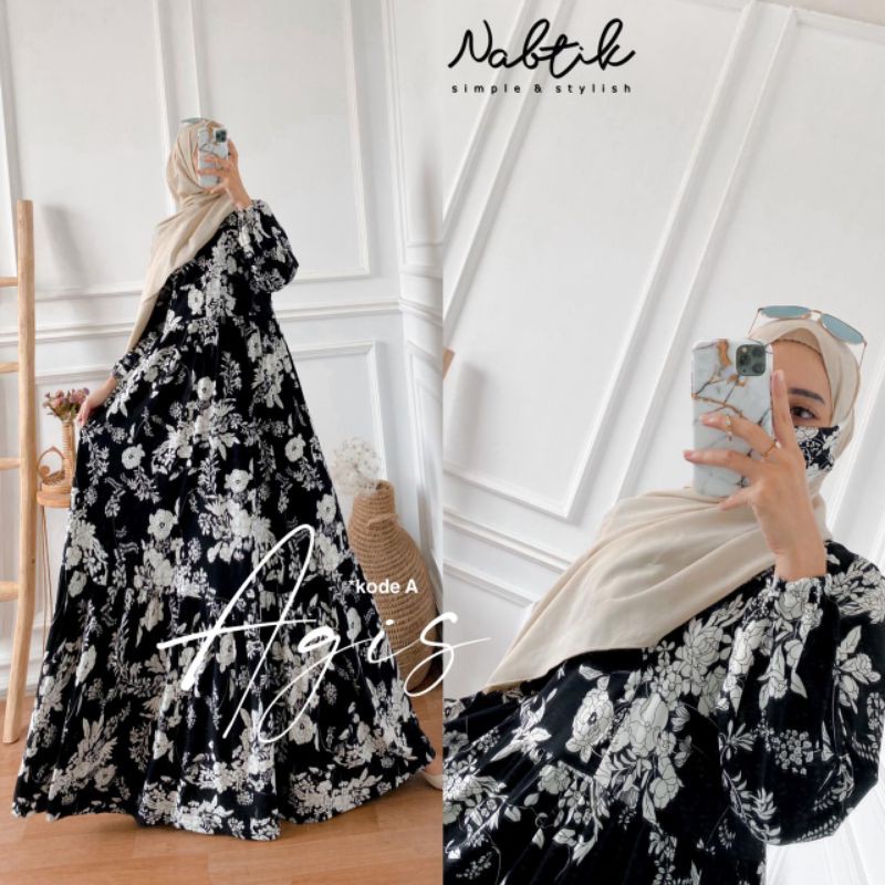 AGIS DRESS ORI BY NABTIK /MAXY DRESS BUSUI - GAMIS NABTIK HIJAB