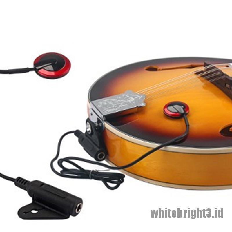 Pickup Mikrofon Kontak Profesional Warna Putih Untuk Gitar Biola