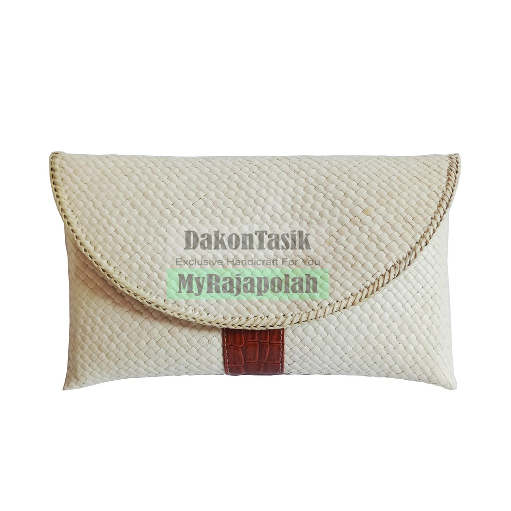 DT-17109 OBRAL DOMPET PESTA ANYAMAN PANDAN SEKAT CROCO