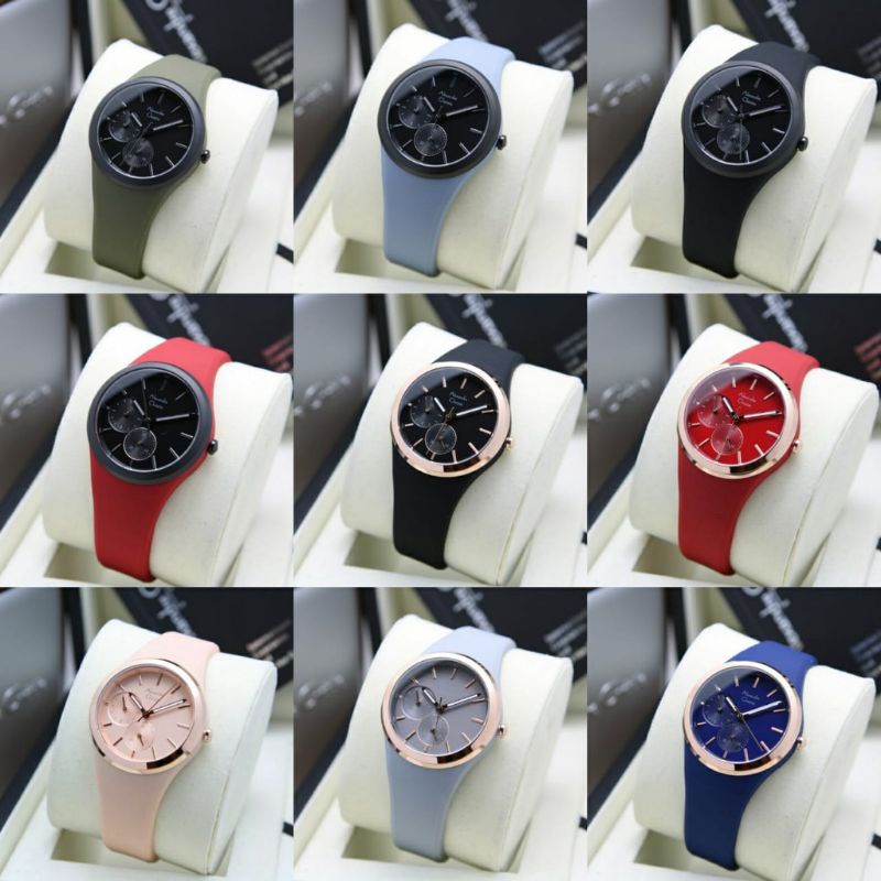 JAM TANGAN WANITA ALEXANDRE CRISTI AC2663/ac2663 RUBBER ORIGINAL