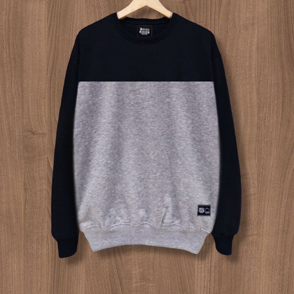 Sweater Crewneck Kombinasi Pria Wanita Switer Terlaris