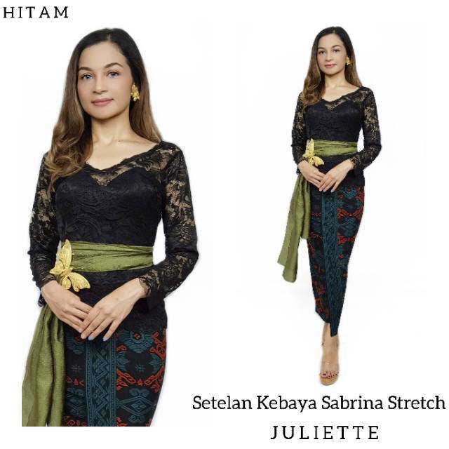 Setelan Kebaya Bali Lengan Panjang Sabrina Stretch Juliette