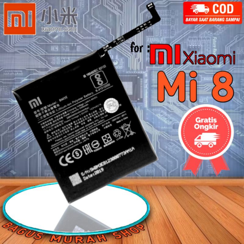 Batre battery baterai Original Mi 8 BM3E / Batrai Hp Xiomi BM 3E Mi8