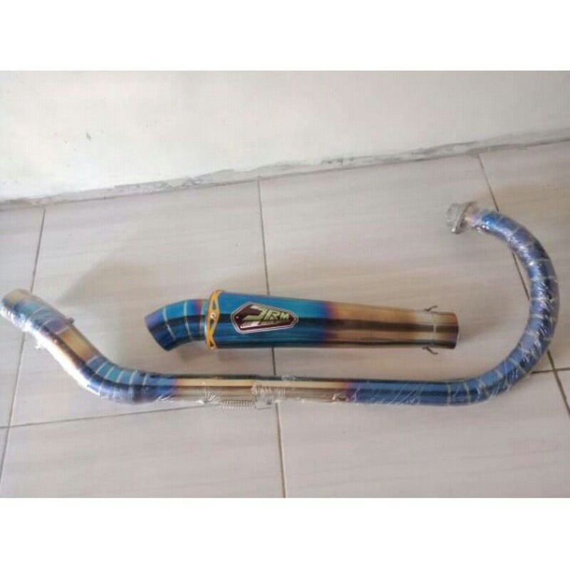 knalpot JRM bluemoon leher C satria Fu fi GSX Vixion R15 Tiger Mega pro GL pro CB clasik