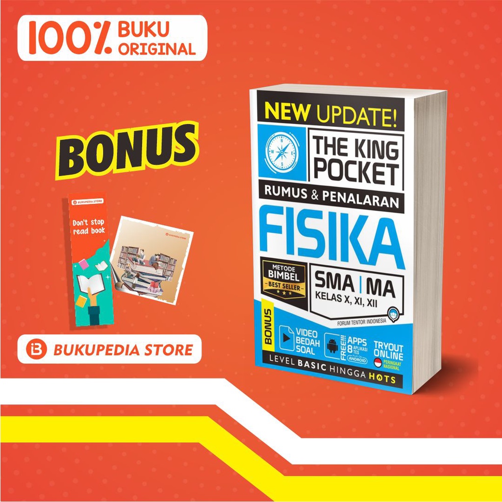 

BUKU THE KING POCKET: FISIKA SMA/MA NEW UPDATE - FORUM EDUKASI (BONUS PENSIL 2B, BOOKMARK, STICKER)