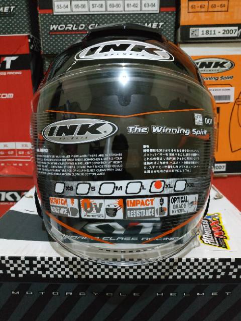 HELM INK DYNAMIC SOLID BLACK METALIK HELM HALF FACE INK POLOS HITAM HELM TOURING INK DYNAMIC ORI SNI-5