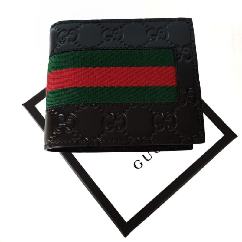 Gucci Wallet Black Signature Web Original