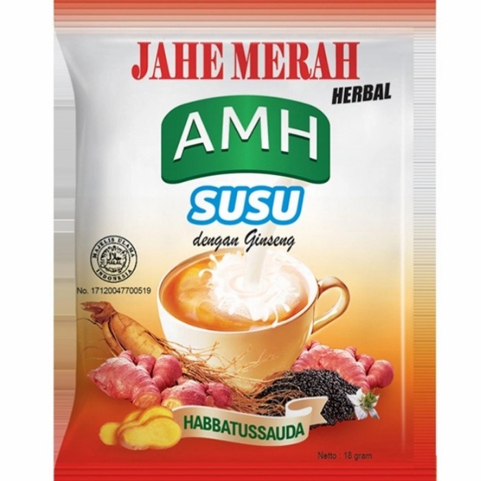 

TRADISIONALMINUMAN- JAHE MERAH AMH SUSU PER RENCENG ISI 10 SACHET -MINUMAN-TRADISIONAL.