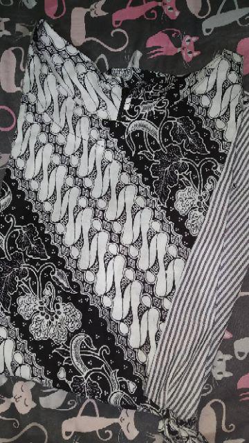 Tey-17 Batik Wanita Asj Sa Hrb026 Kenongo Kemeja Tosca Pendek