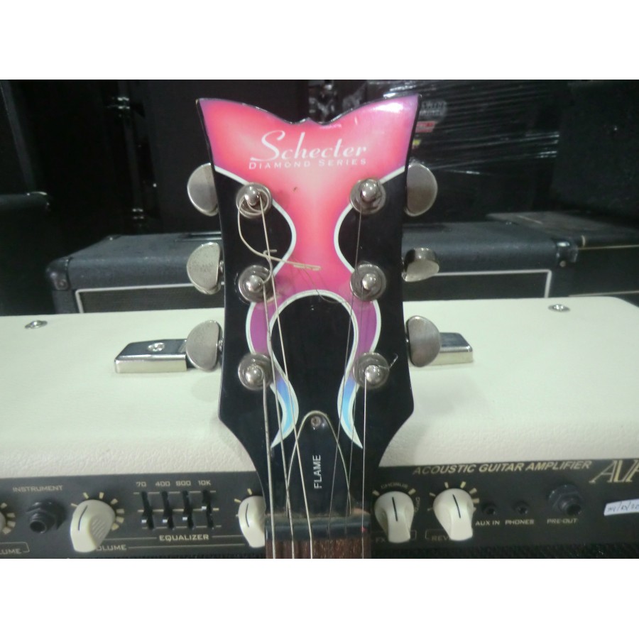 GITAR ELEKTRIK SHECTER DIAMON SERIES FLAME ( API ) BEKAS