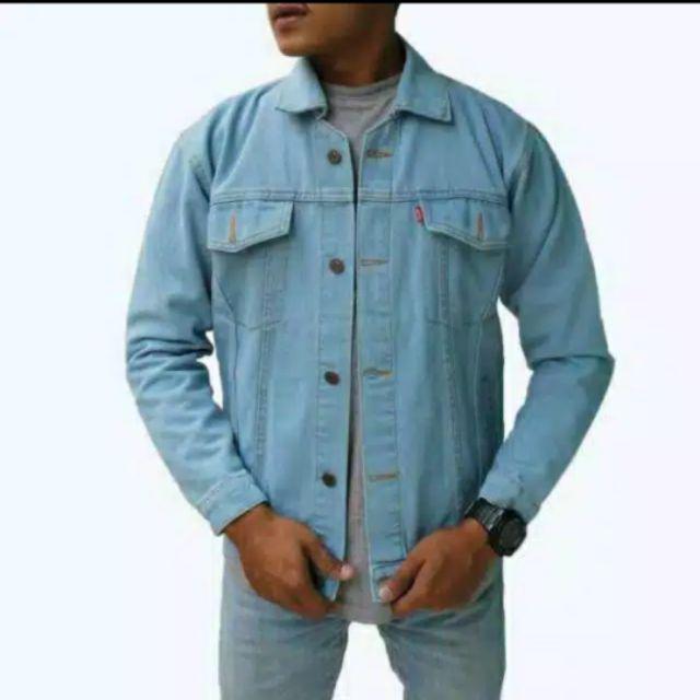 JAKET JEANS SANWASH PRIA JAKET  JEANS SNOW BLACK JAKET PRIA JAKET JEANS DENIM JAKET JEANS COUPLE  JAKET JEANS COD-Bioblits