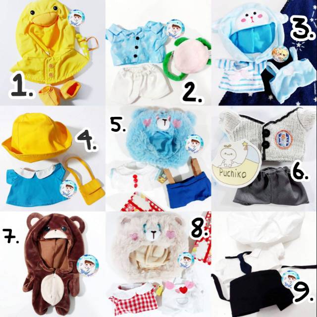 Wanna one bts exo seventeen doll clothes 20cm 15cm