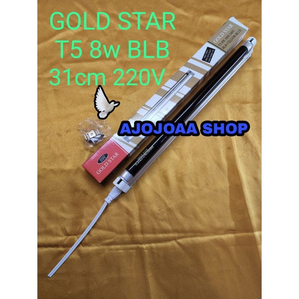 Lampu UV T5 SET 8 Watt BLB BLB (Cek uang palsu) GOLD STAR
