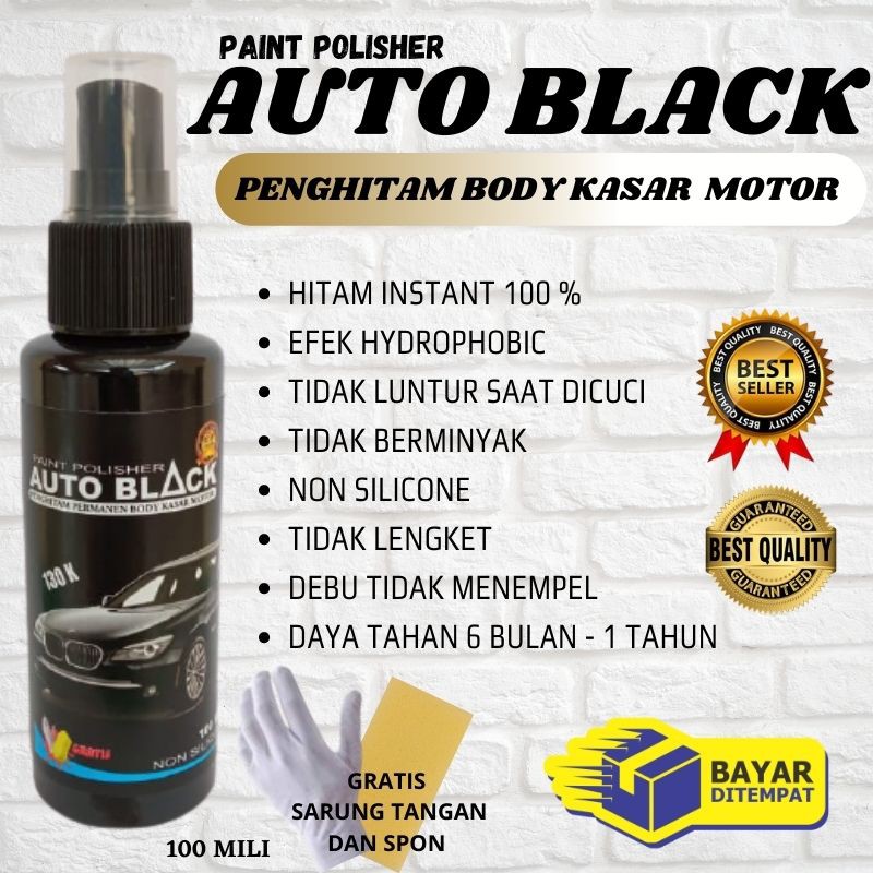 Penghitam dashboard motor Auto black Original 100 mili sprey