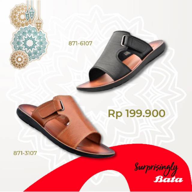 Bata 871 Sandal Selop Casual Dewasa Pria / Sendal Keren Remaja Cowok Putra