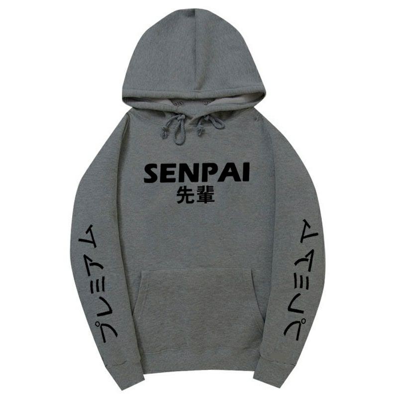 S - XXXXXL(6XL) Hoodie Japanese Streetwear SENPAI Jaket BIGSIZE OVERSIZE Pria Wanita JUMBO 5XL 4XL
