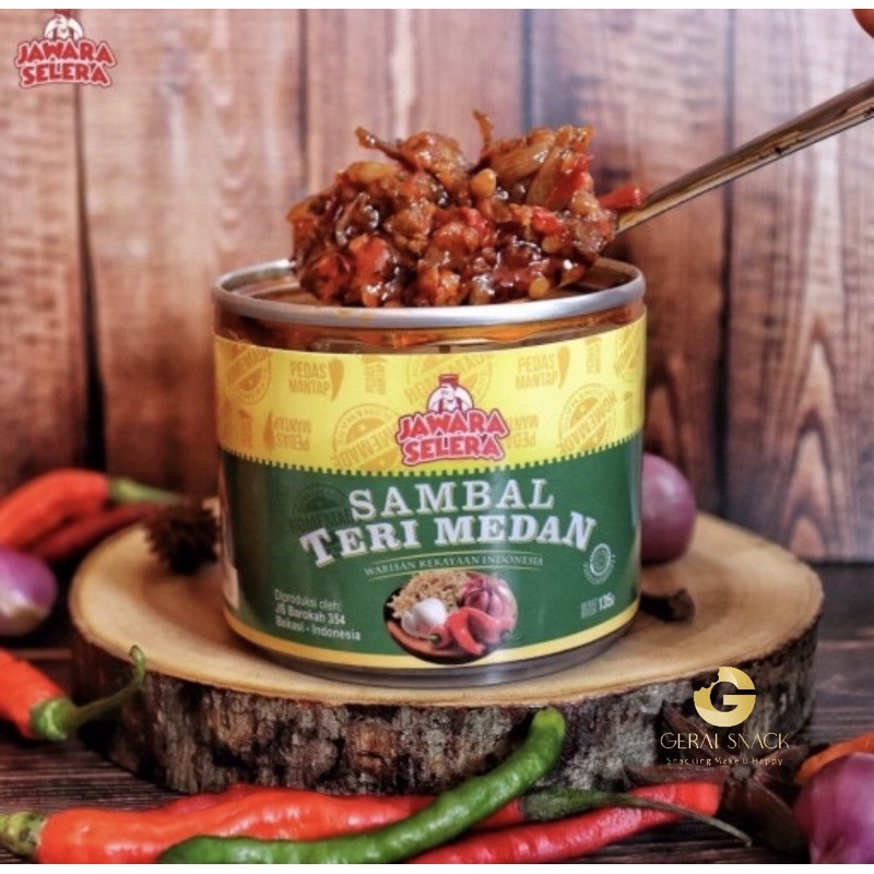 Sambal Teri Medan Home Made Jawara Selera Halal Terdaftar (135gr)