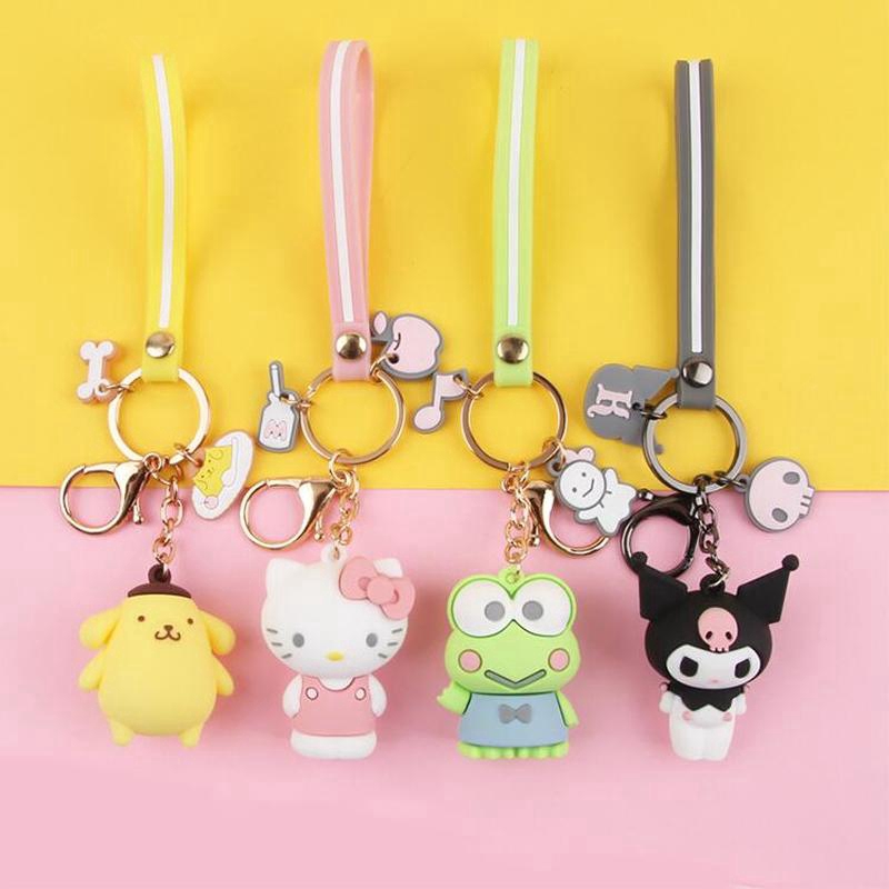 Gantungan Kunci Hello Kitty Melody Bahan Metal Warna Pink Untuk Anak Perempuan