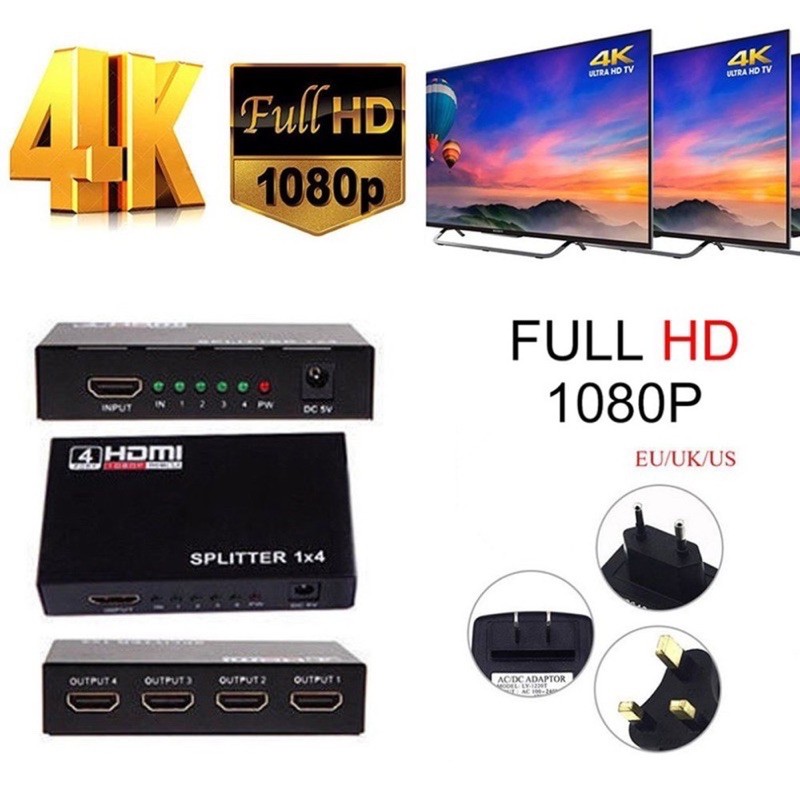 HDTV SPLITER 4 Port 1x4 HD - 1 in 4 OUT-HDmi splitter