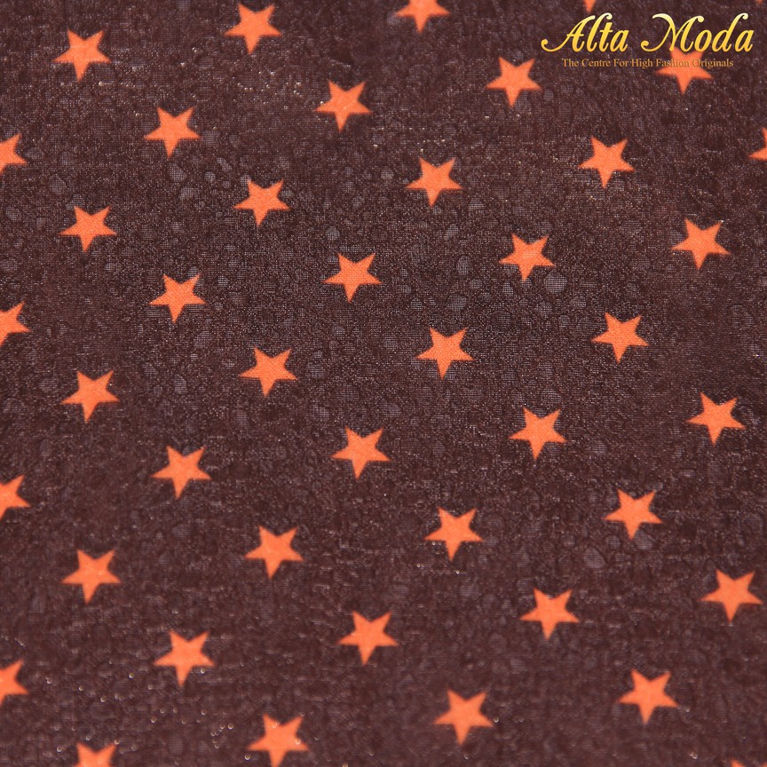 

Alta Moda Shiffon Lurex Brick Motif Bintang Orange (1M)