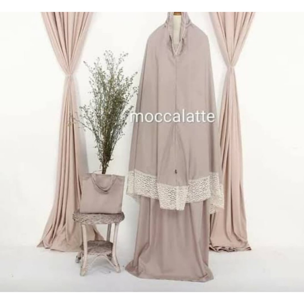 Mukena Renda Katun Rajut/Bahan Katun Mikro/bahan bagus lembut berkualitas dan bisa COD