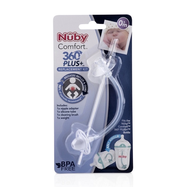 Nuby kids replacement comfort straw - pengganti sedotan botol nuby 360