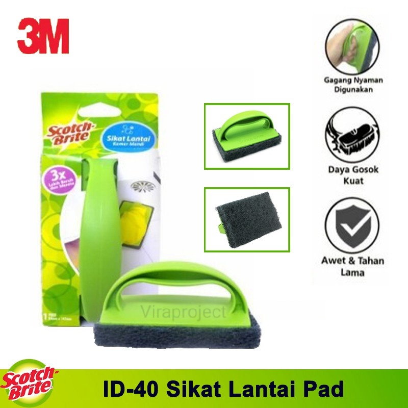 3M SCOTCH BRITE SIKAT LANTAI SCRUB PAD KAMAR MANDI ID-40