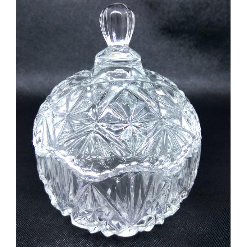 BO033 Toples Kaca Permen Kue Crystal Glass Candy Jar Transparant