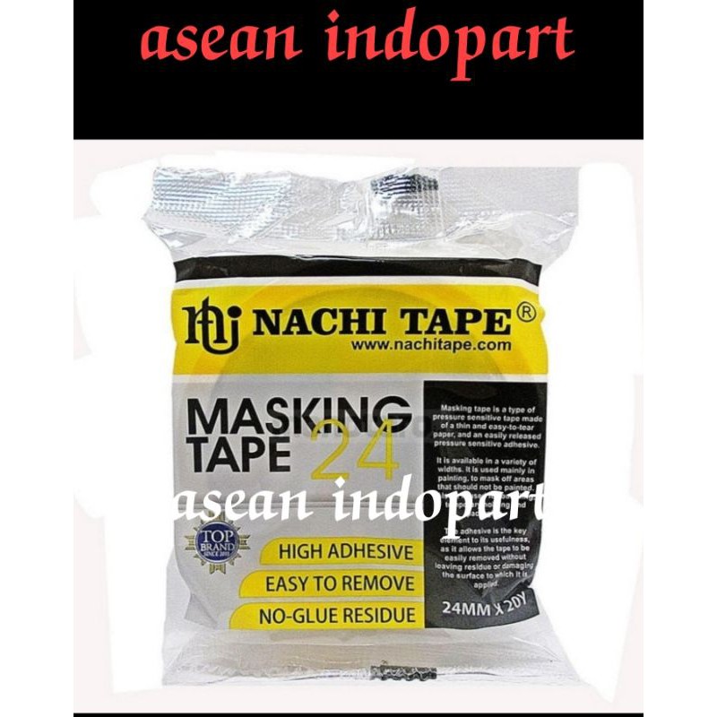 

Lakban solasi kertas '1' inch 24 mm masking tape solasi selotip 20 yards