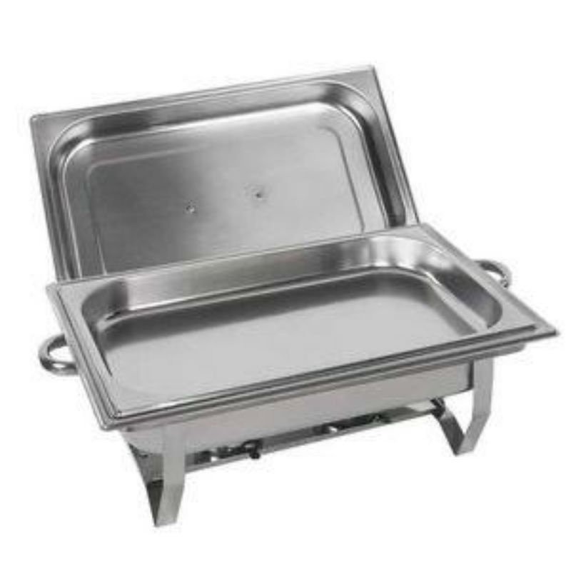 chafing dish 3 sekat 11 liter stainless / tempat prasmanan jumbo 3 sekat 11 liter / chafing dish sekat 11 liter / pemanas makanan prasmanan