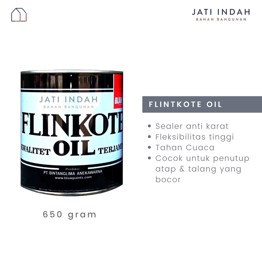 FLINTKOTE OIL PELAPIS ANTI KARAT 650 GRAM / PLINGKUT /FLINKOTE