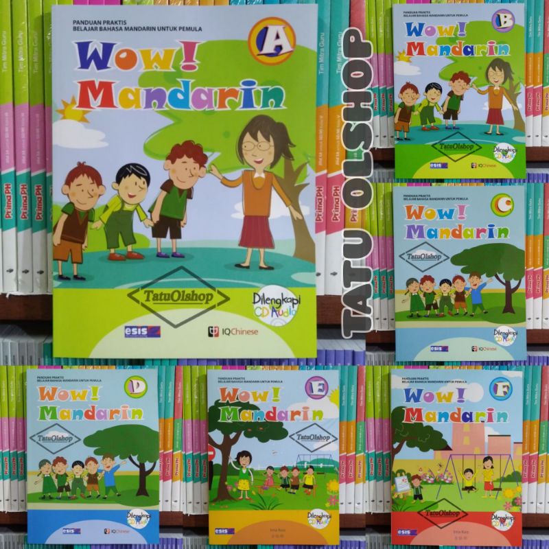 Buku Wow Mandarin SD Kelas 1 2 3 4 5 6 Jilid a b c d e f Dilengkapi CD Audio Original Esis