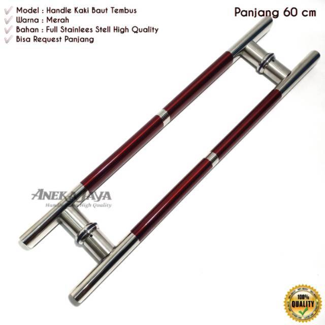 Handle pintu rumah 60 cm kaki baut tembus  / Tarikan Pintu rumah / Pegangan pintu rumah minimalis