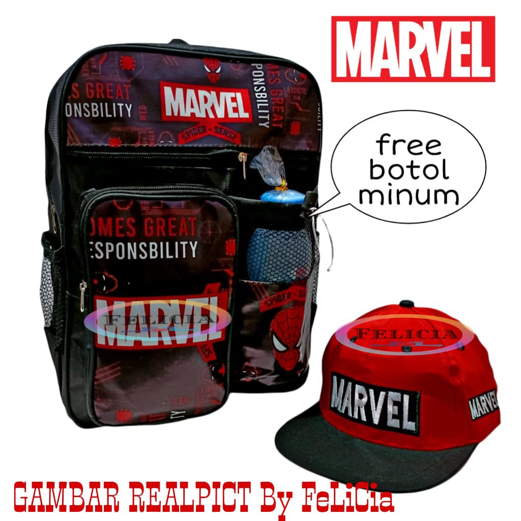 Ransel Anak Marvel Spiderman Paket Produk Baru