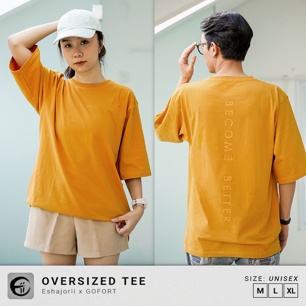 GOFORT Kaos Basic Oversized Tee Unisex S M L XL Size Internasional