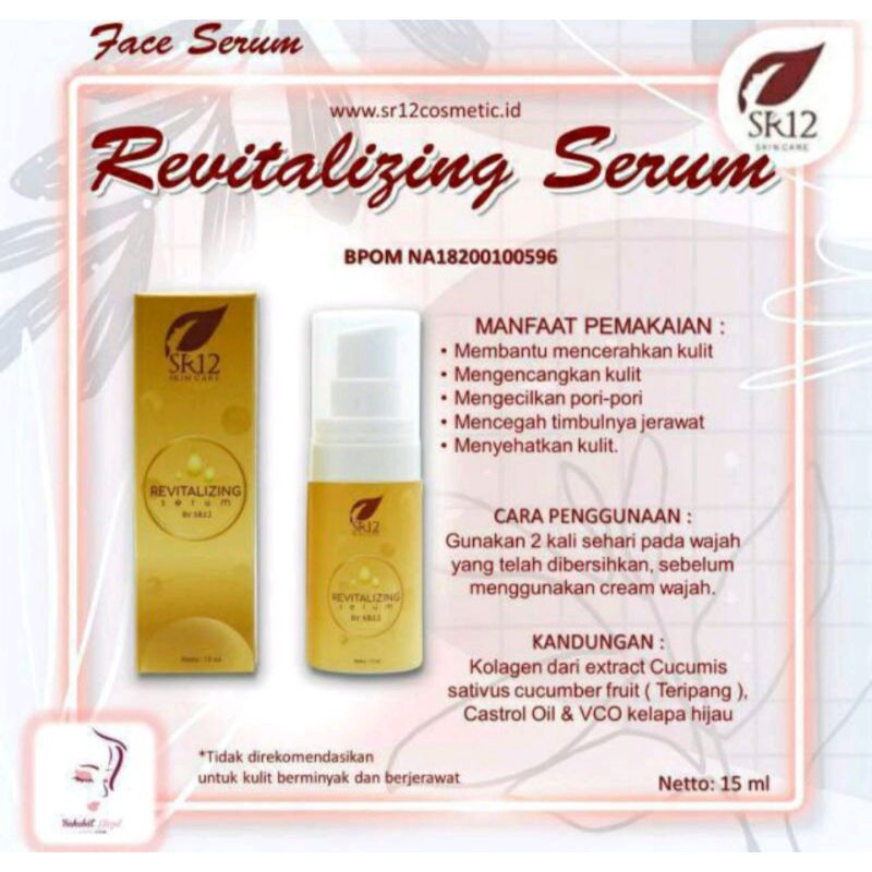 SERUM REVITALIZING SR12 / SERUM WAJAH /SERUM MATA PANDA SKINCARE BPOM /SERUM PENGHILANG BOPENG / SERUM ANTIAGING /SERUM MENGECILKAN PORI-PORI