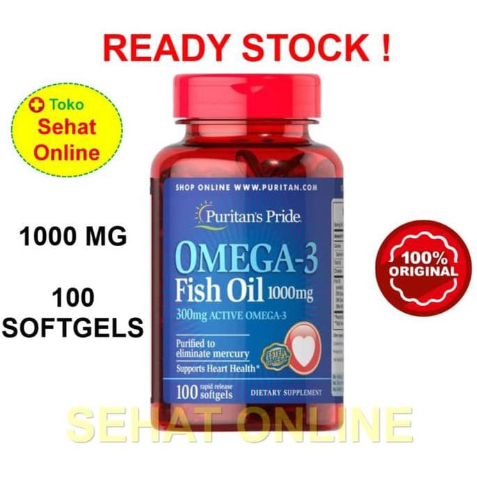 BAYAR DITEMPAT]] PURITAN'S PRIDE OMEGA 3 FISH OIL 1000 MG - 100 SOFTGELS HEMAT Kode 131